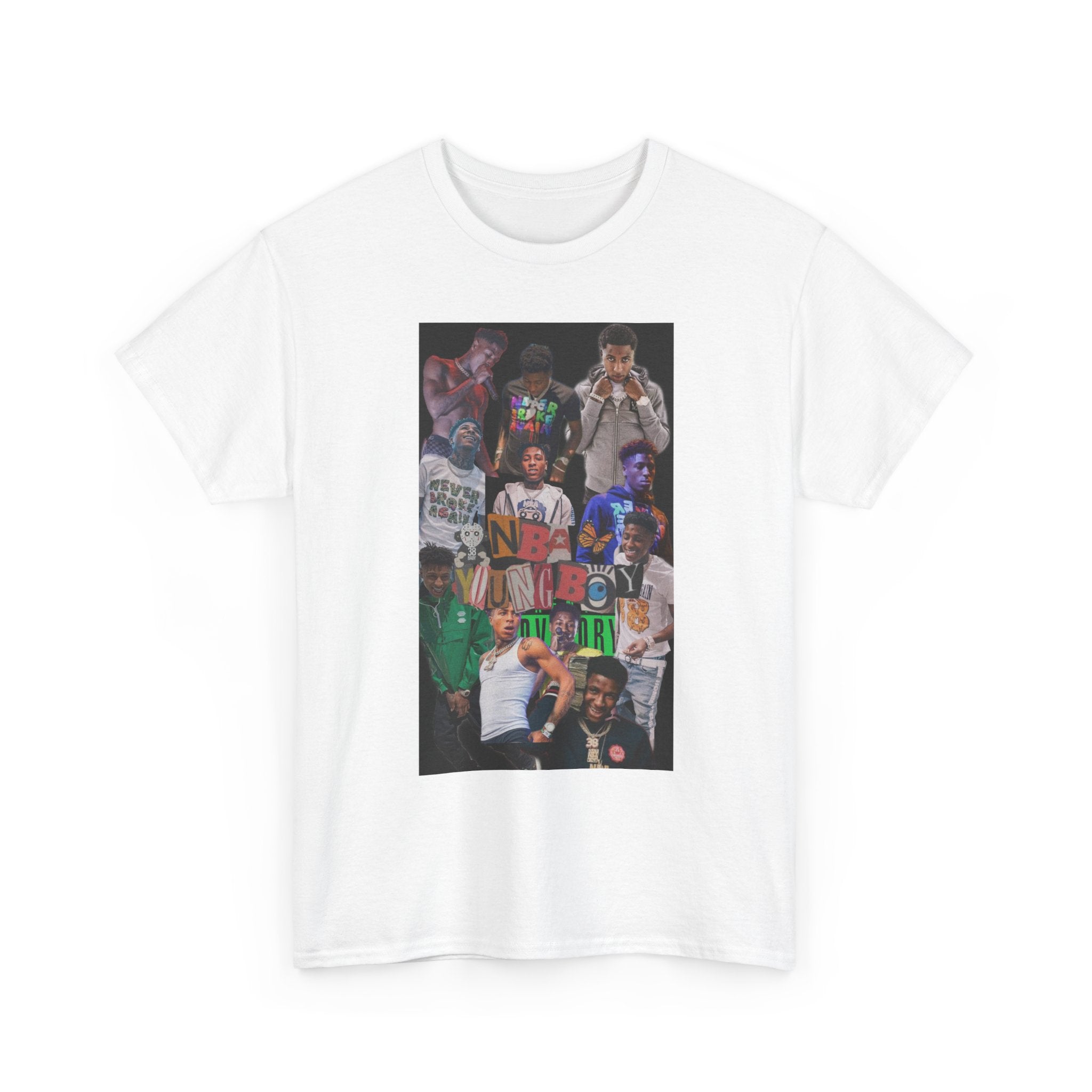 NBA YoungBoy masa Vibrant Graphic Unisex Heavy Cotton Tee - Casual Streetwear, Hip Hop Style Shirt, Festival Wear, Gift for Friends, Everyday Comfort