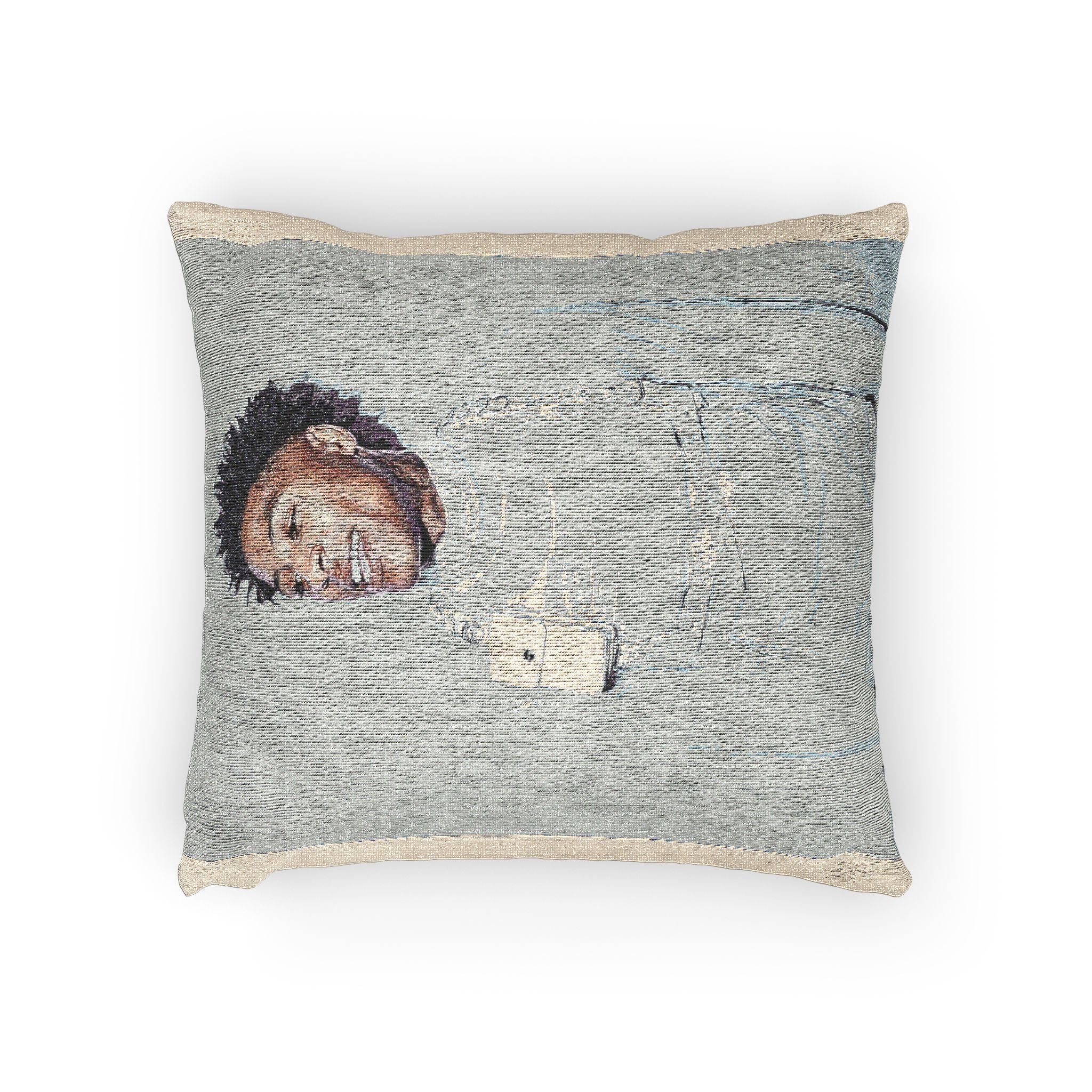 Crafted Modern Woven Pillow, Cozy Home Decor, Artistic Accent Cushion, Unique Gift, Stylish Throw Pillow