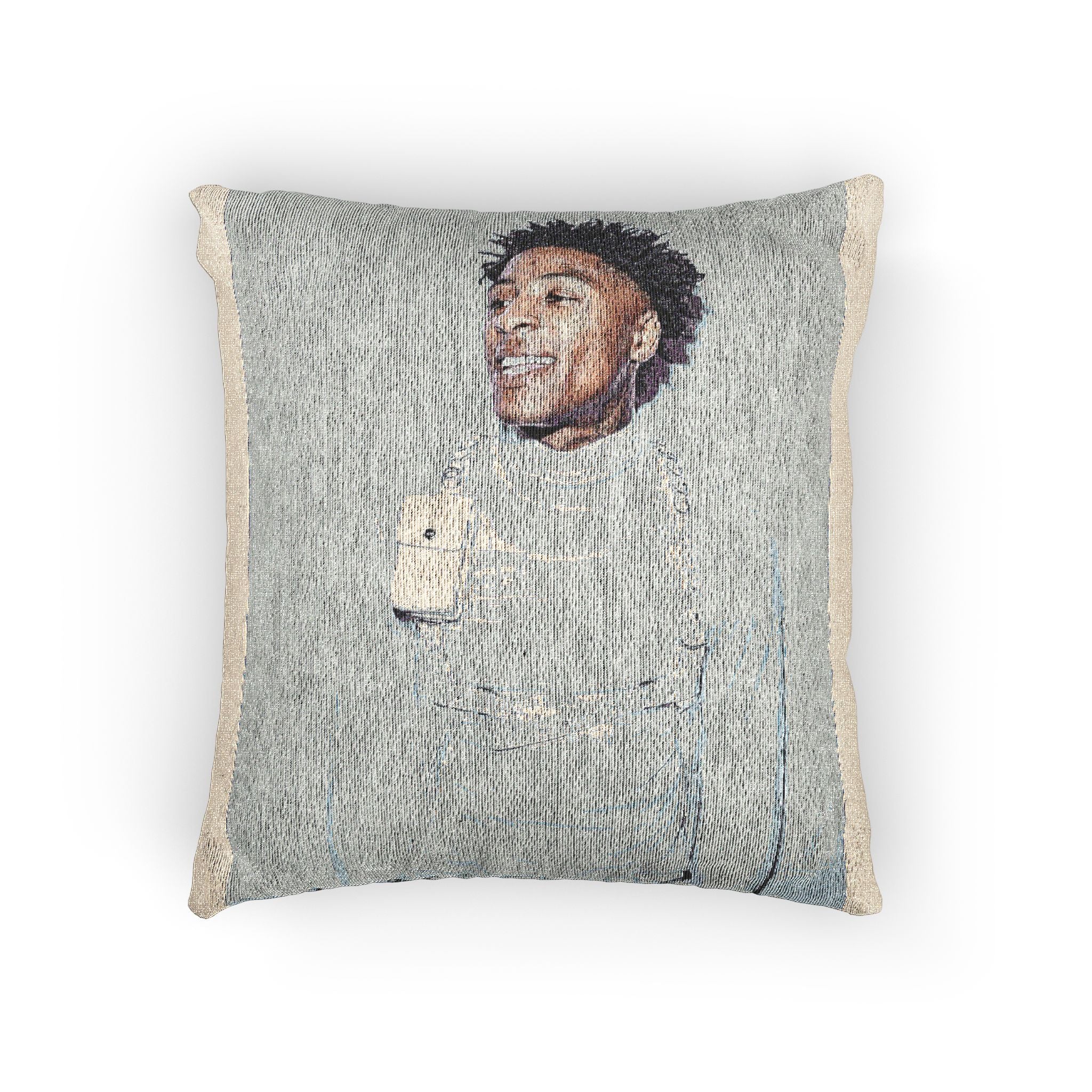 Crafted Modern Woven Pillow, Cozy Home Decor, Artistic Accent Cushion, Unique Gift, Stylish Throw Pillow