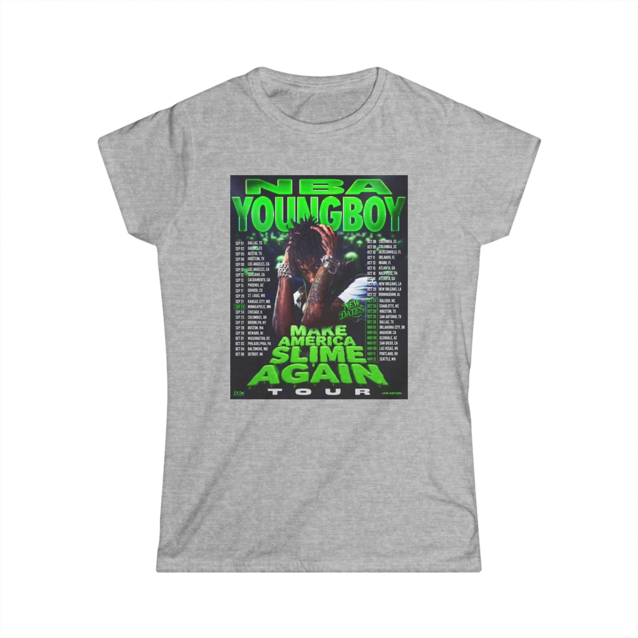 NBA YoungBoy Softstyle Tee, Music Fan T-Shirt, Graphic Tee, Concert Wear, Hip-Hop Apparel, Casual Style