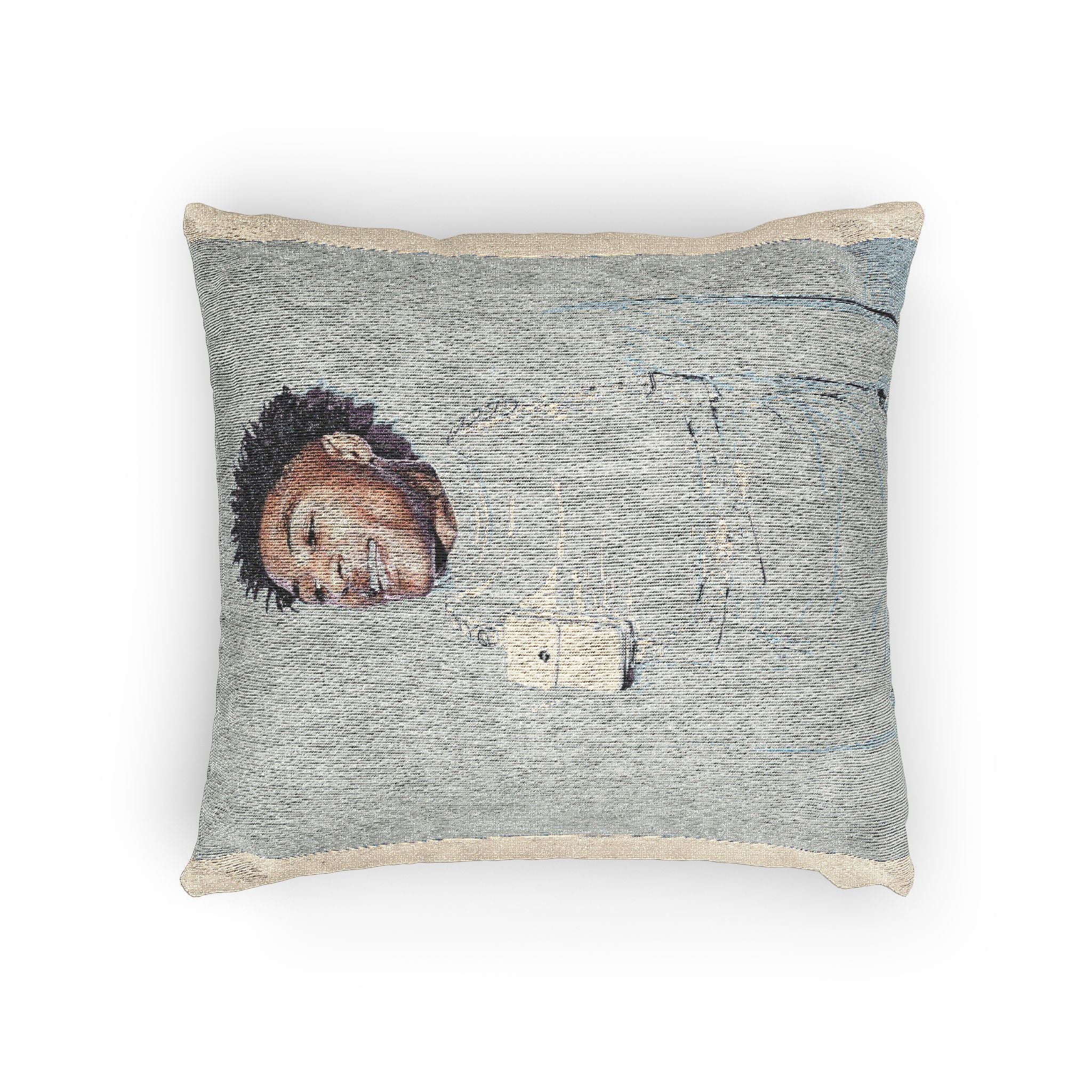 Crafted Modern Woven Pillow, Cozy Home Decor, Artistic Accent Cushion, Unique Gift, Stylish Throw Pillow