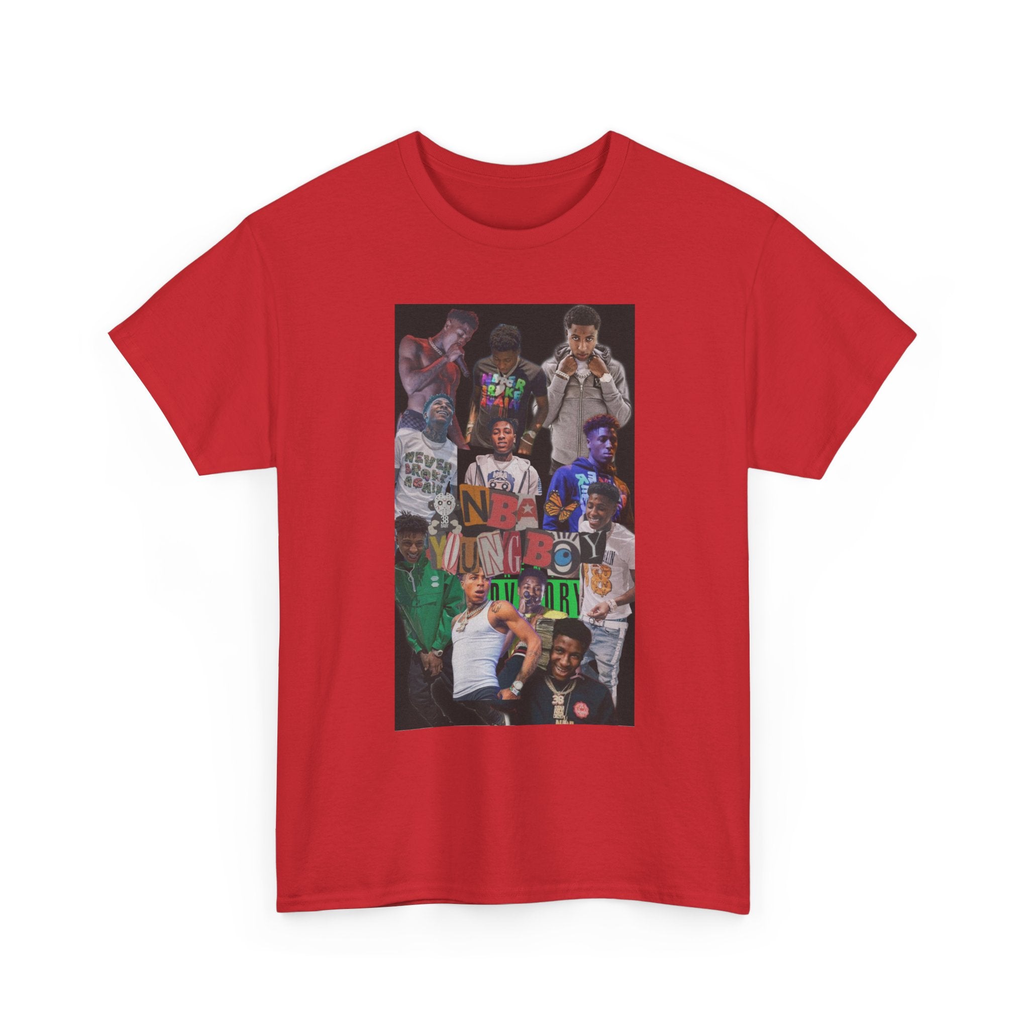 NBA YoungBoy masa Vibrant Graphic Unisex Heavy Cotton Tee - Casual Streetwear, Hip Hop Style Shirt, Festival Wear, Gift for Friends, Everyday Comfort