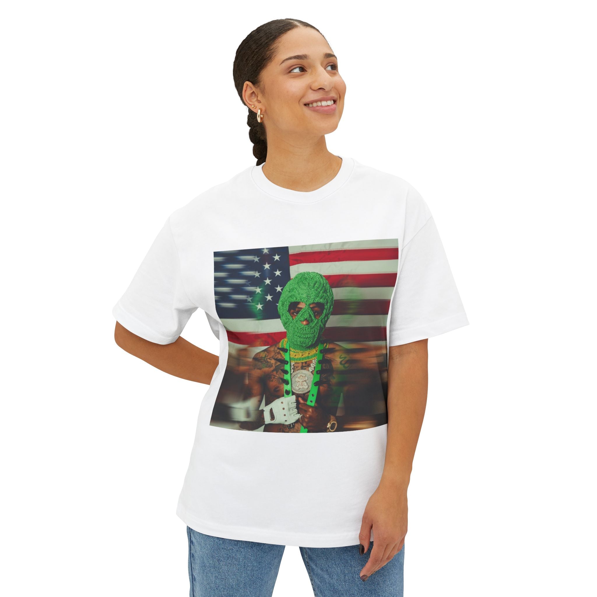 Alien Vibes Oversized Tee, Casual Graphic Tee, Unisex Streetwear, Gift for UFO Lovers, Edgy Summer Fashion