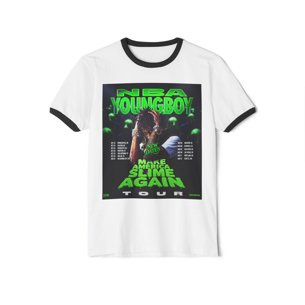 NBA YoungBoy Tour Ringer T-Shirt | Streetwear Fan Tee, Hip-Hop Style, Concert Outfits, Gift for Music Lovers, Unisex Cotton Top