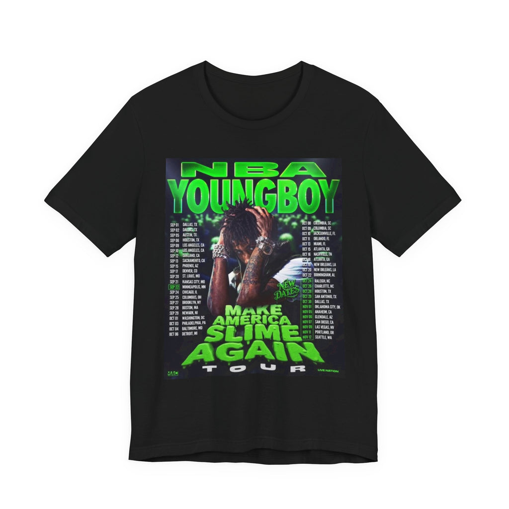 NBA YoungBoy Slime Tour Tee, Unisex Graphic T-Shirt, Music Apparel, Streetwear, Concert Merchandise, Gift for Fans