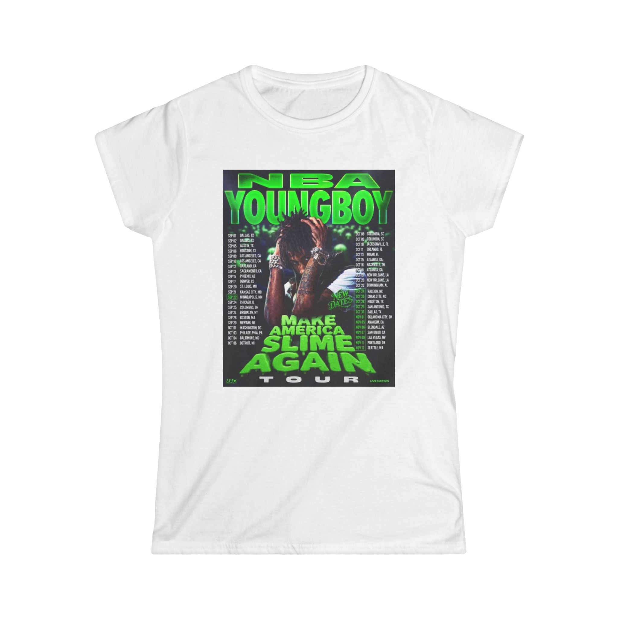 NBA YoungBoy Softstyle Tee, Music Fan T-Shirt, Graphic Tee, Concert Wear, Hip-Hop Apparel, Casual Style