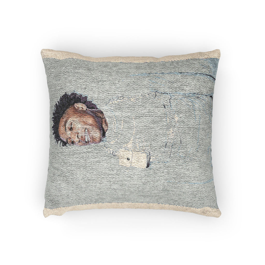 Crafted Modern Woven Pillow, Cozy Home Decor, Artistic Accent Cushion, Unique Gift, Stylish Throw Pillow