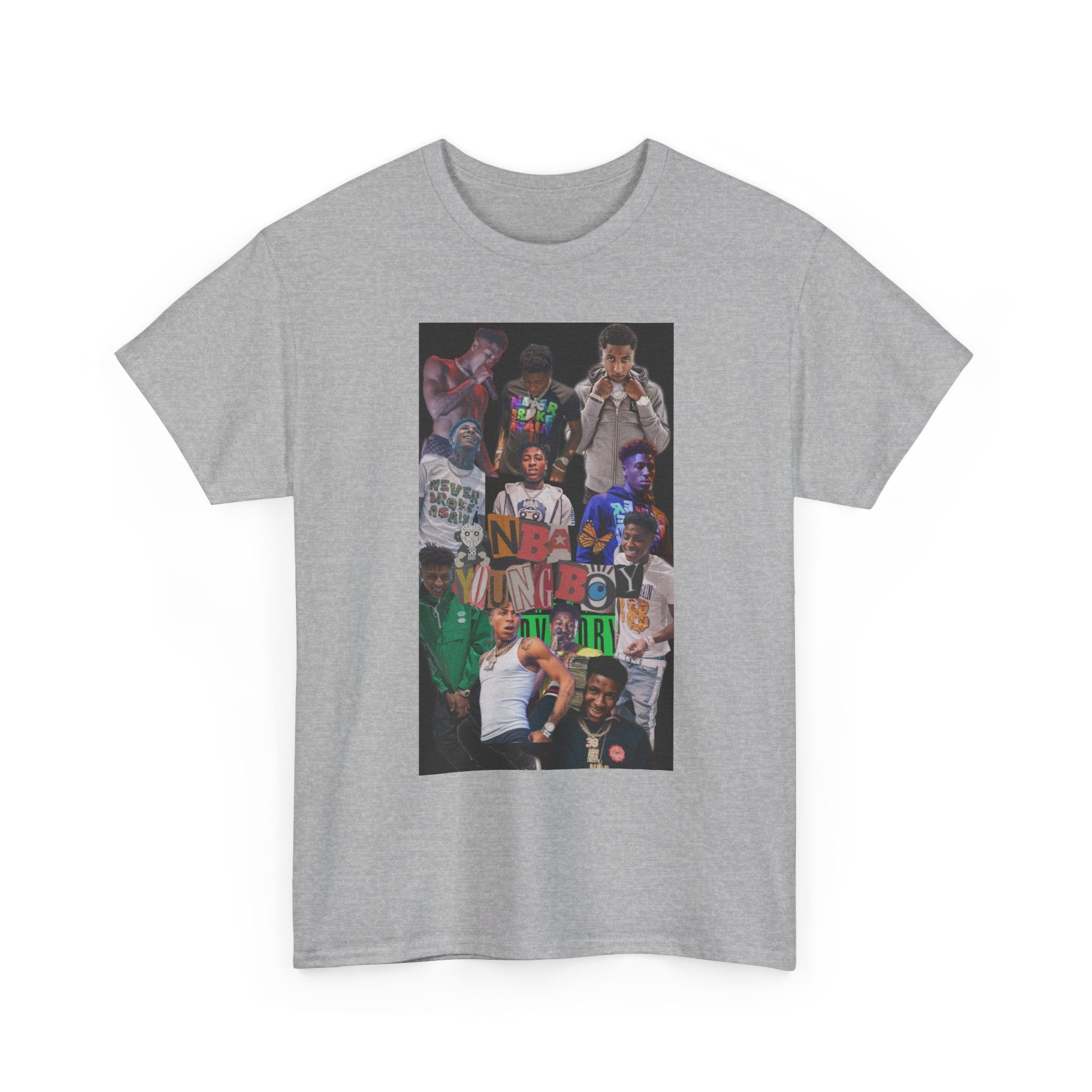 NBA YoungBoy masa Vibrant Graphic Unisex Heavy Cotton Tee - Casual Streetwear, Hip Hop Style Shirt, Festival Wear, Gift for Friends, Everyday Comfort