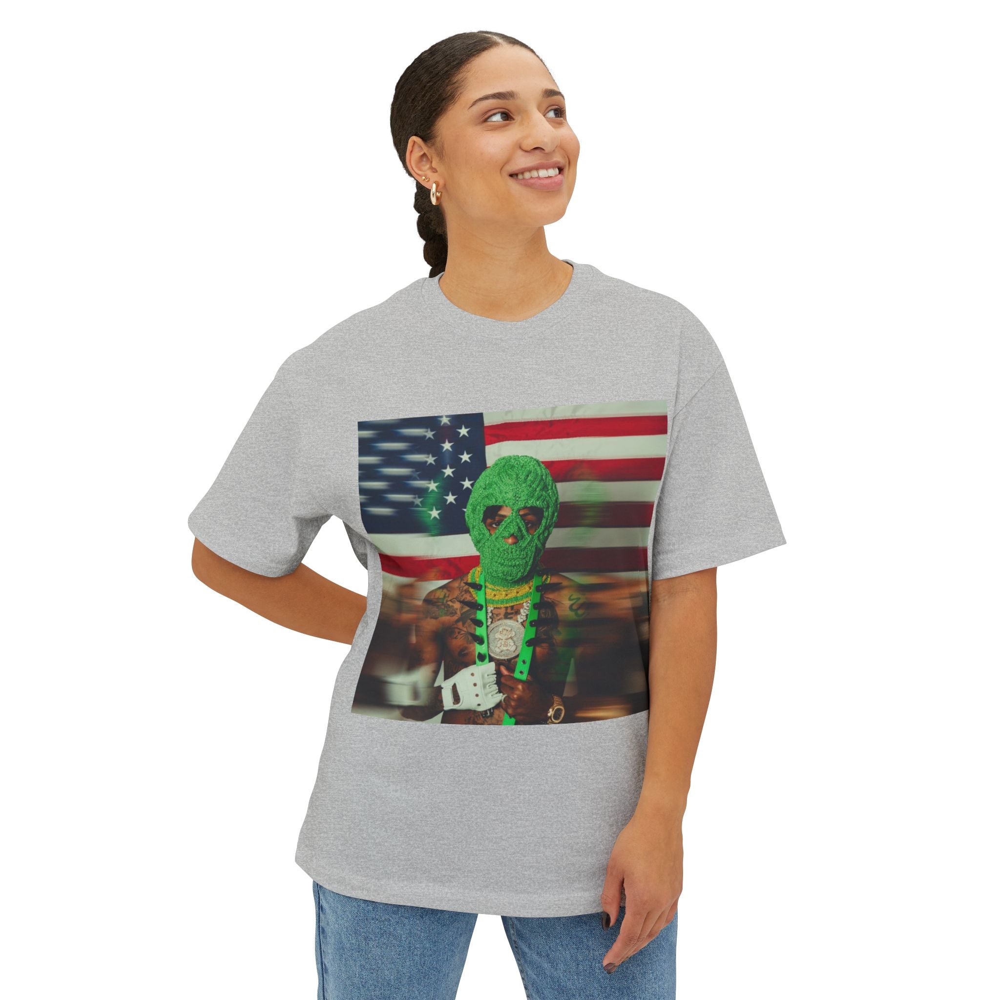 Alien Vibes Oversized Tee, Casual Graphic Tee, Unisex Streetwear, Gift for UFO Lovers, Edgy Summer Fashion