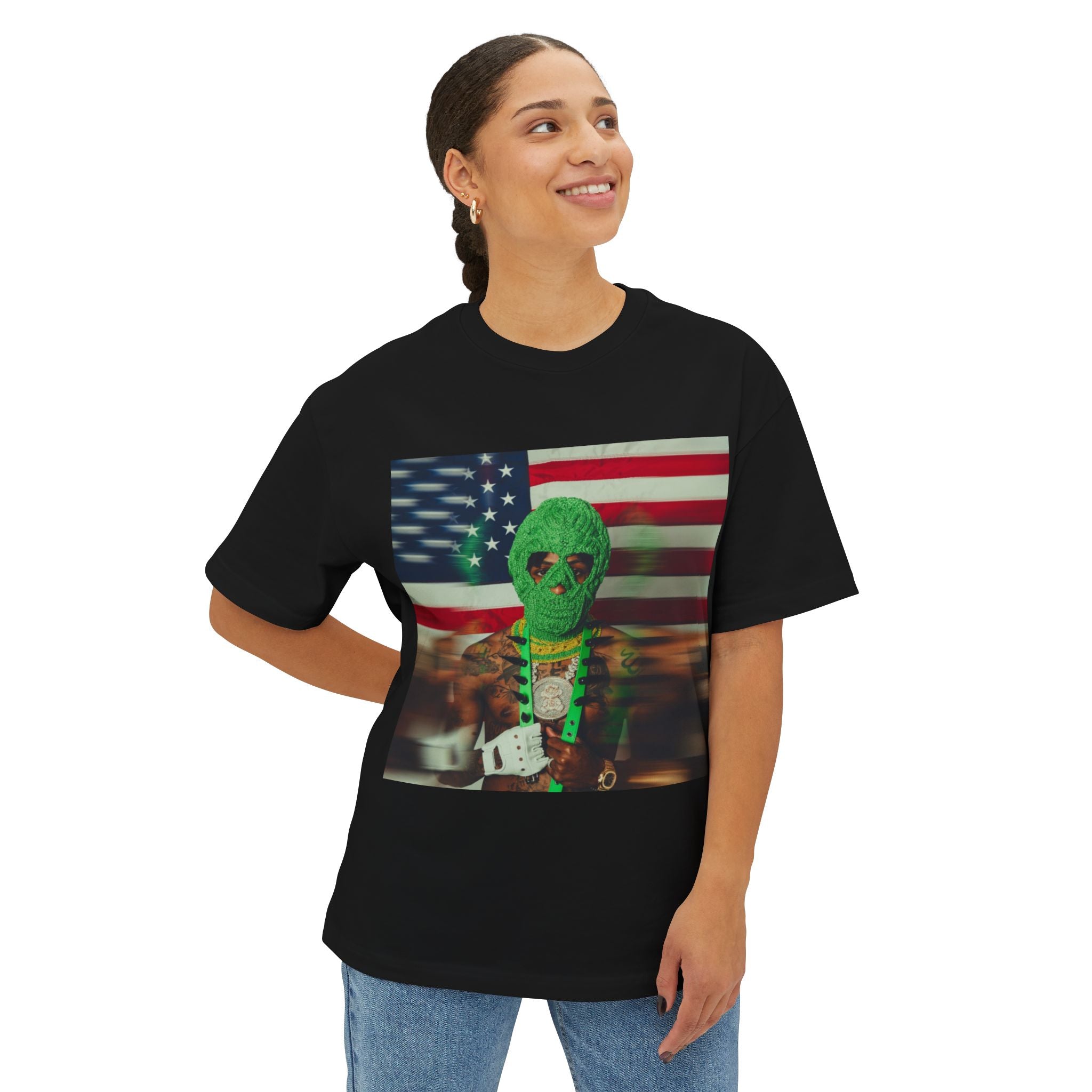 Alien Vibes Oversized Tee, Casual Graphic Tee, Unisex Streetwear, Gift for UFO Lovers, Edgy Summer Fashion