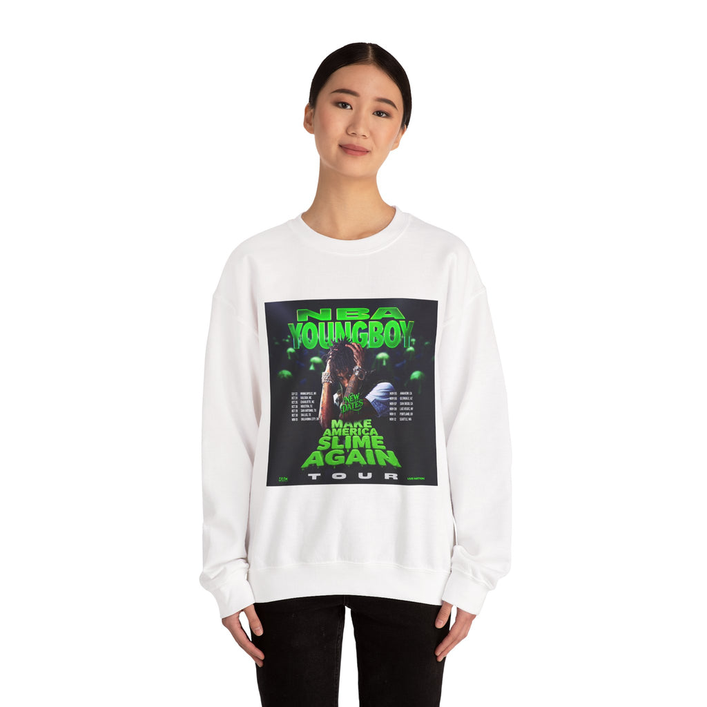 NBA YoungBoy Tour Crewneck Sweatshirt, Unisex Music Apparel, Concert Sweatshirt, Hip-Hop Fashion, Streetwear Style, Gift for Fans