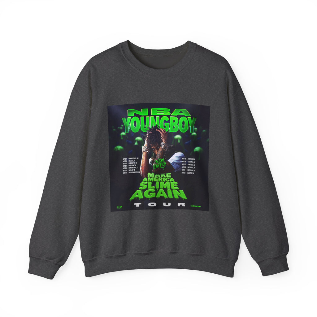 NBA YoungBoy Tour Crewneck Sweatshirt, Unisex Music Apparel, Concert Sweatshirt, Hip-Hop Fashion, Streetwear Style, Gift for Fans
