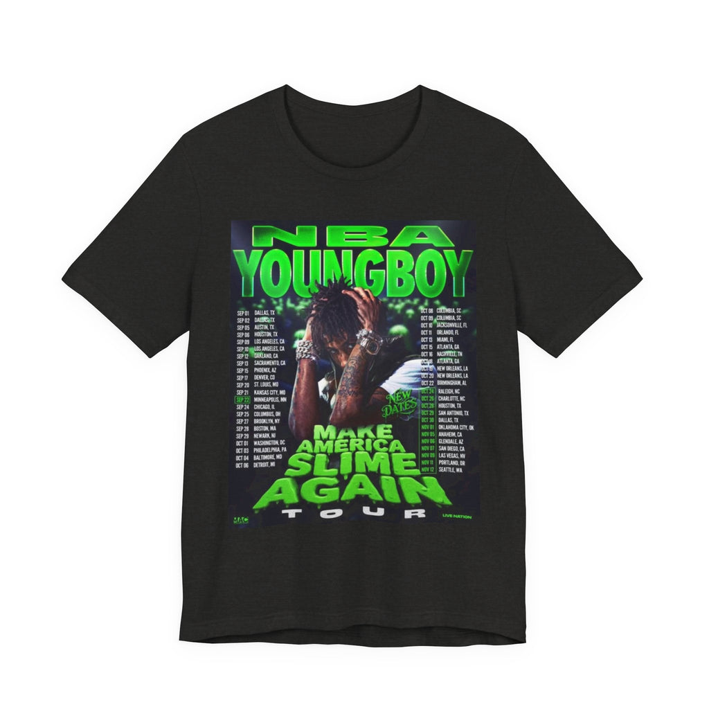 NBA YoungBoy Slime Tour Tee, Unisex Graphic T-Shirt, Music Apparel, Streetwear, Concert Merchandise, Gift for Fans