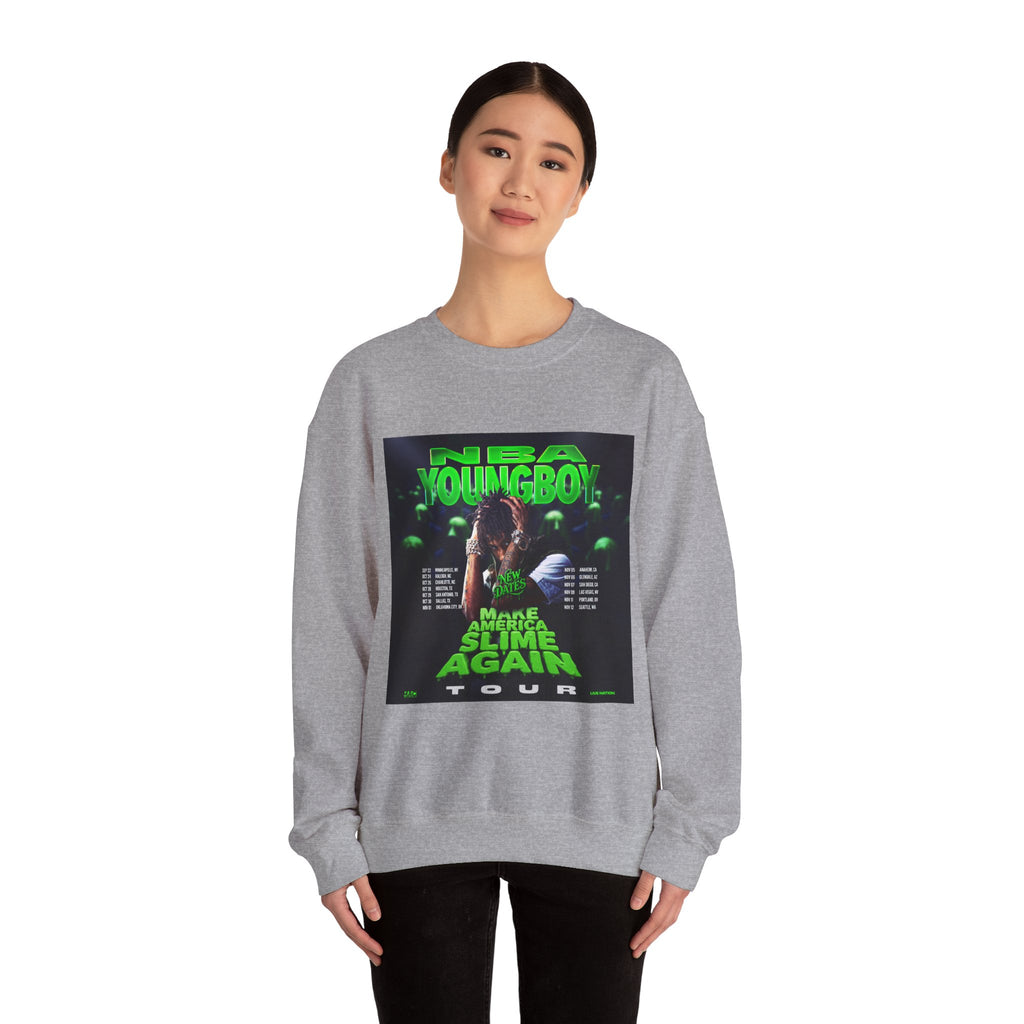 NBA YoungBoy Tour Crewneck Sweatshirt, Unisex Music Apparel, Concert Sweatshirt, Hip-Hop Fashion, Streetwear Style, Gift for Fans